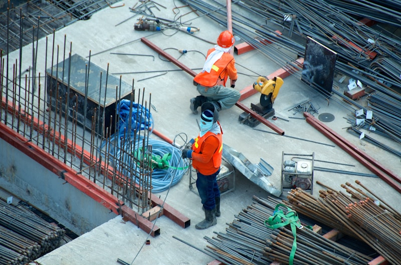 Professional contractor on site