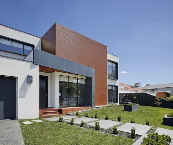 Modern home facade